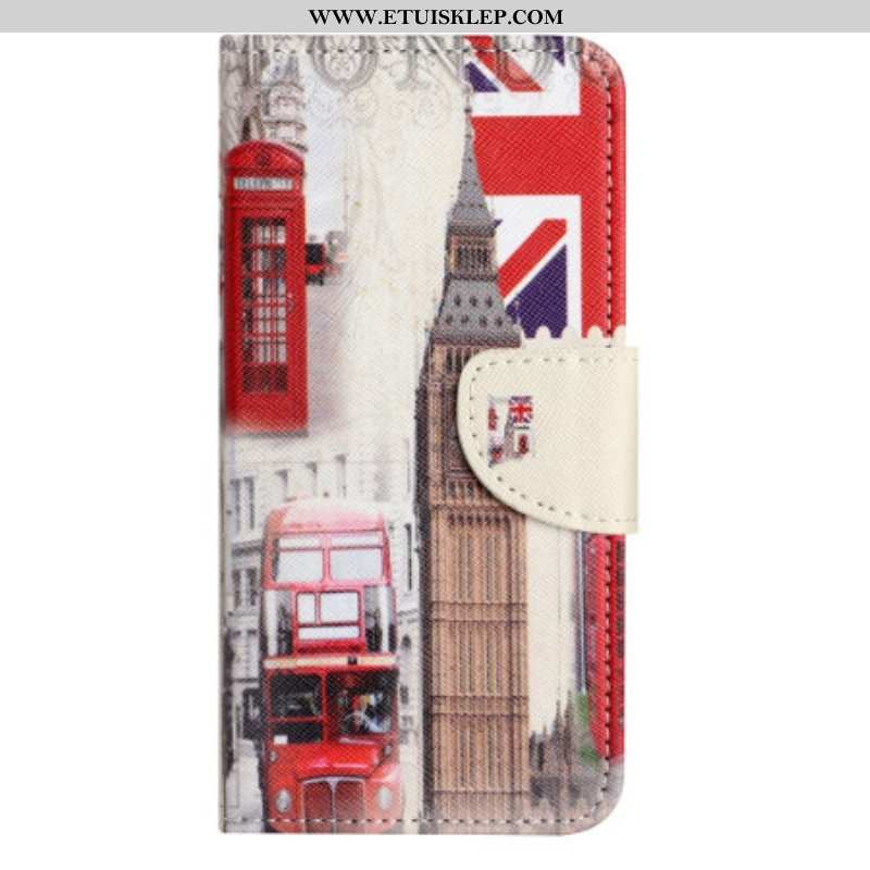 Etui Folio do Xiaomi Redmi Note 12 5G Życie W Londynie